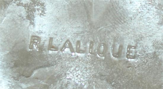A René Lalique Pissenlit pattern clear and frosted glass small bowl, 13cm